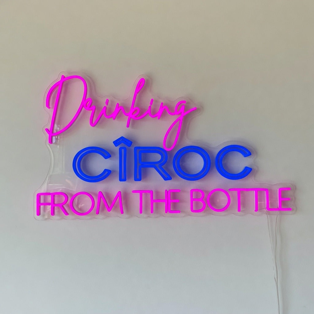 Drinking Ciroc From The Bottle LED Neon Sign - Shineneon