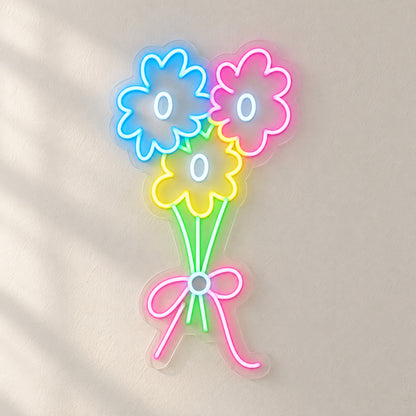 Bouquet of Flowers LED Neon Sign for Salon Light Up Business Decor - Shineneon