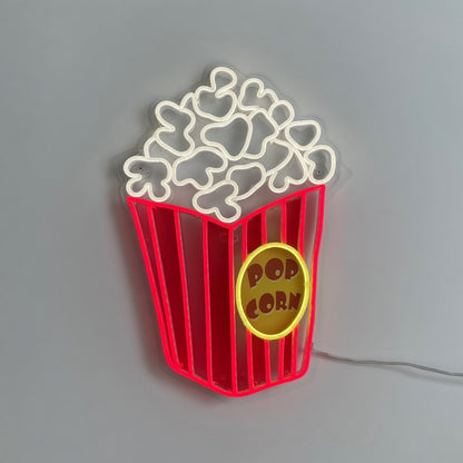 Popcorn LED Neon Sign Striped Box Two Tone - Shineneon