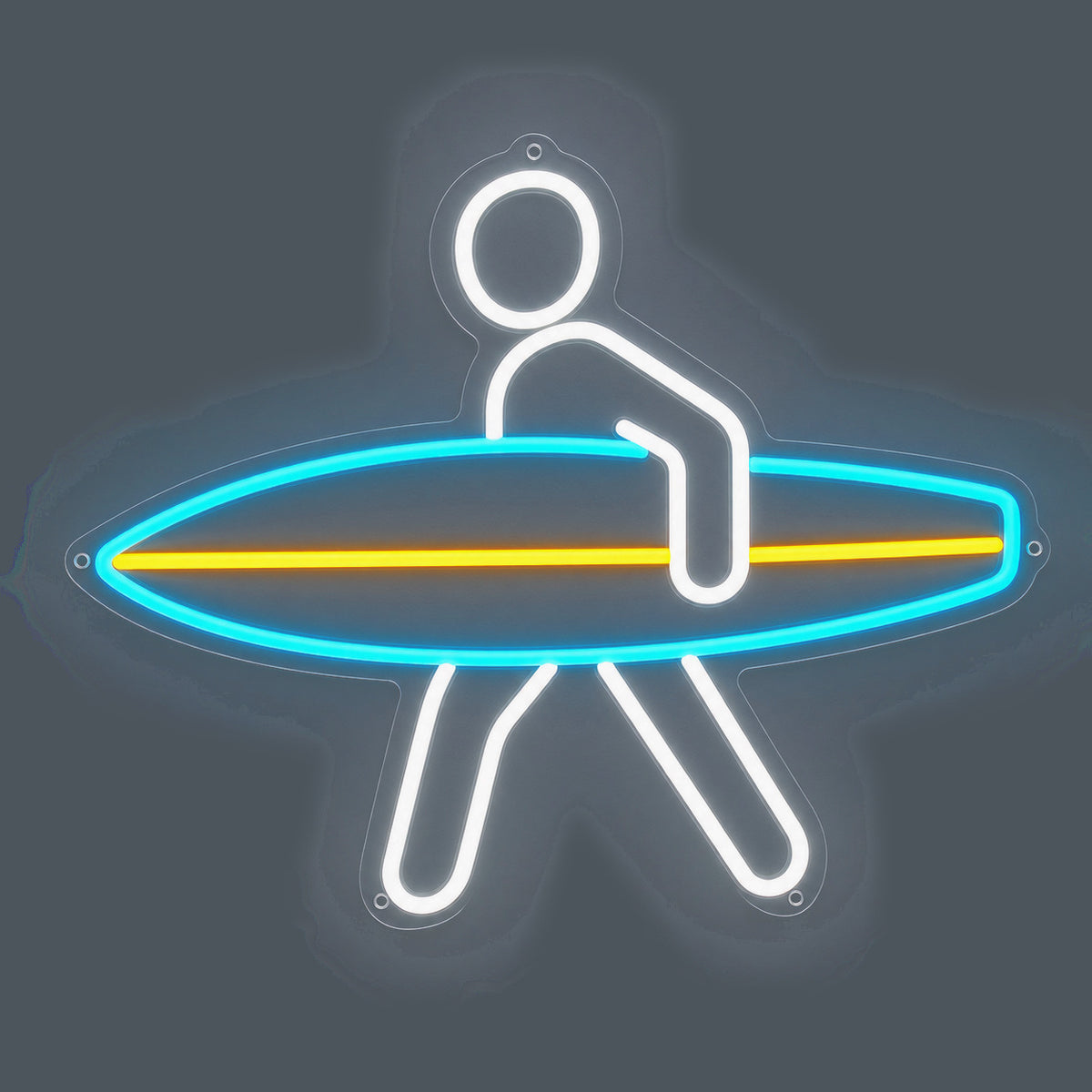 Man With Surfboard LED Neon Sign - Shineneon