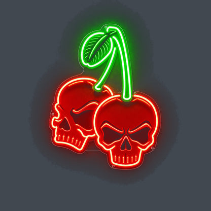 Skullcherryledneonacrylicartwork3 LED Neon Sign - Shineneon