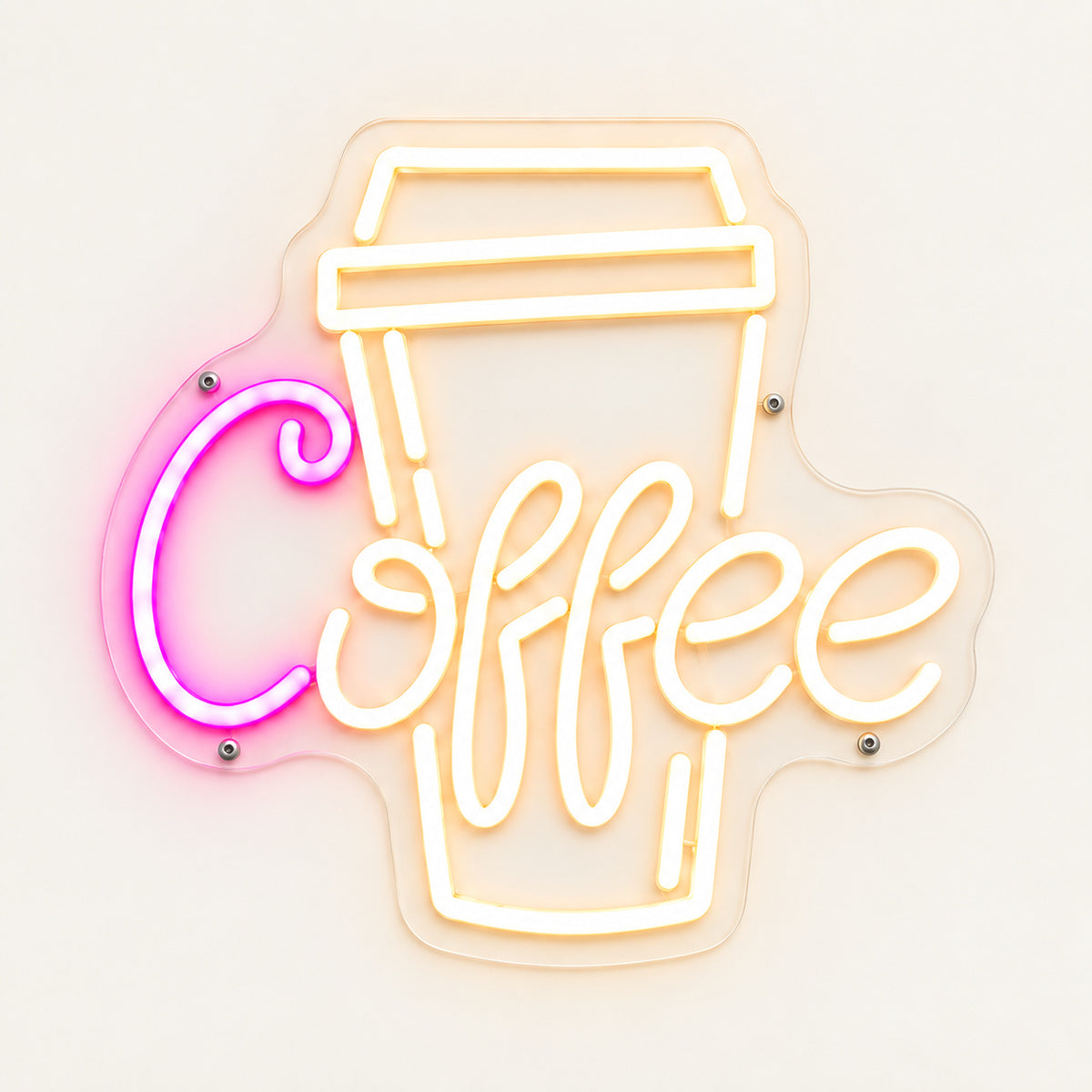 Takeout Coffee Script LED Neon Sign - Shineneon