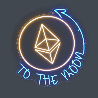 To The Moon LED Neon Sign Wall Neon Signs - Shineneon