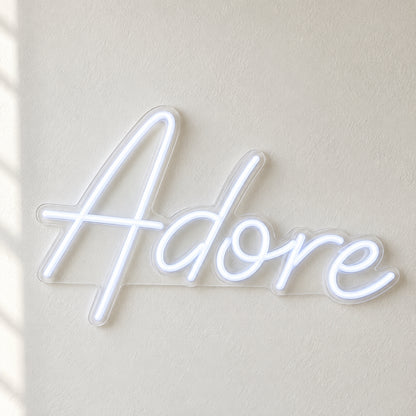 Adore LED Neon Sign Tilted Board Script - Natural Light Product Image