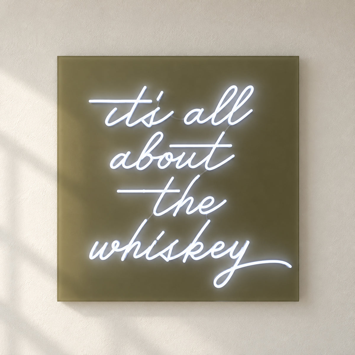 It's All About The Whiskey LED Neon Sign Dimmable Wall Light - Natural Light Product Image
