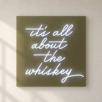 It's All About The Whiskey LED Neon Sign Dimmable Wall Light - Natural Light Product Image