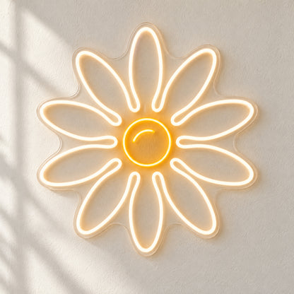 Daisy Flower LED Neon Sign for Salon Light Up Business Decor - Natural Light Product Image
