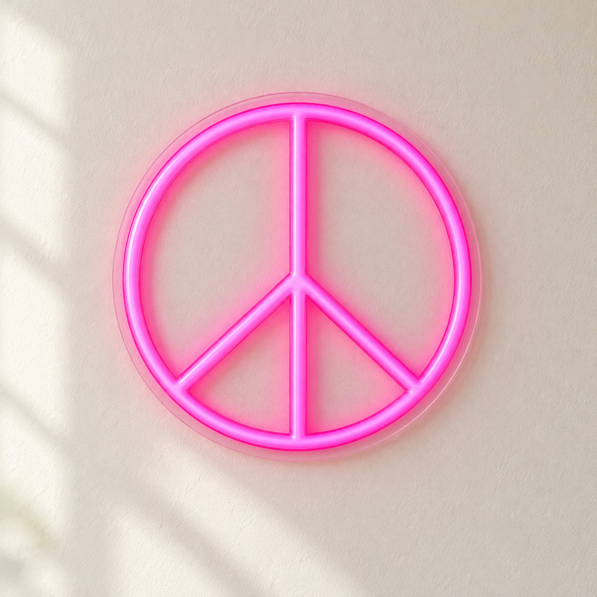 Peace Symbol LED Neon Sign Window Glow Symbol - Natural Light Product Image