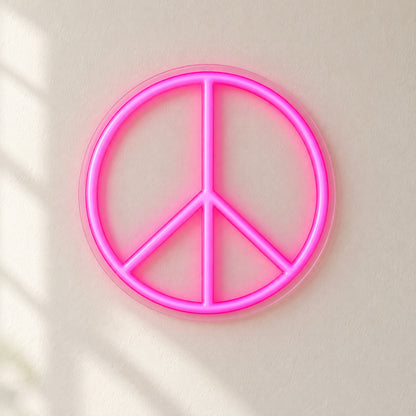 Peace Symbol LED Neon Sign Window Glow Symbol - Natural Light Product Image