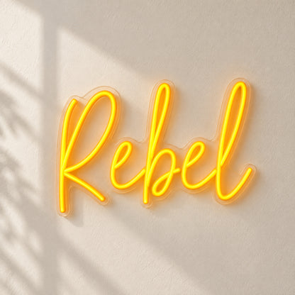 Rebel LED Neon Sign Dimmable Wall Light - Natural Light Product Image