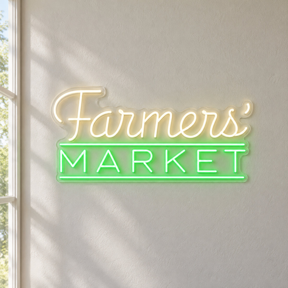 Farmer’s Market Neon Sign - Natural Light Product Image