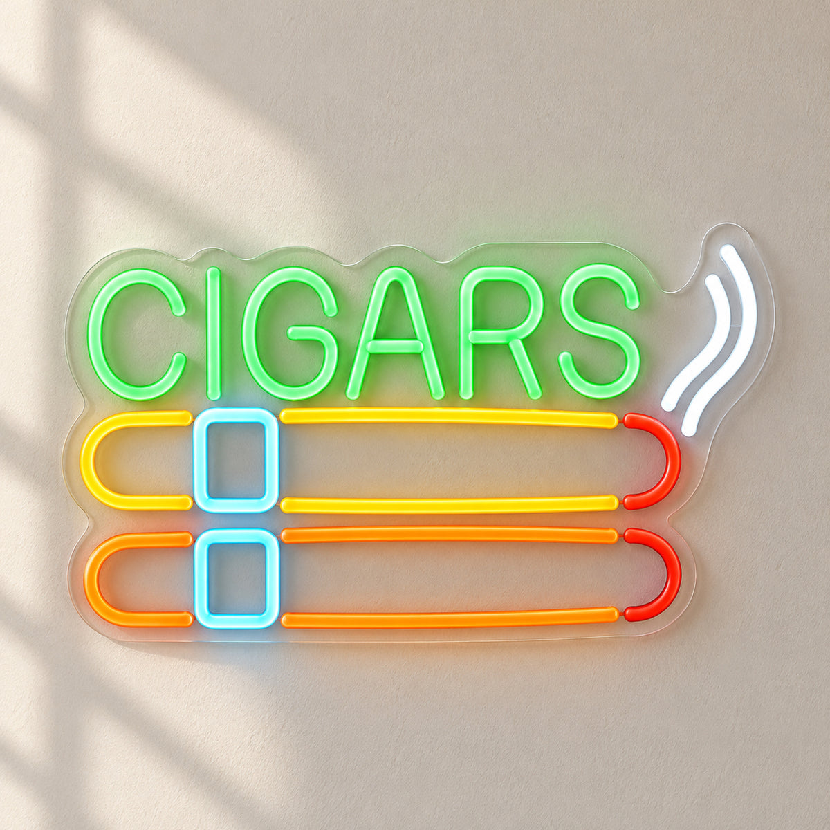 Cigars LED Neon Sign for Bar Light Up Business Decor - Natural Light Product Image