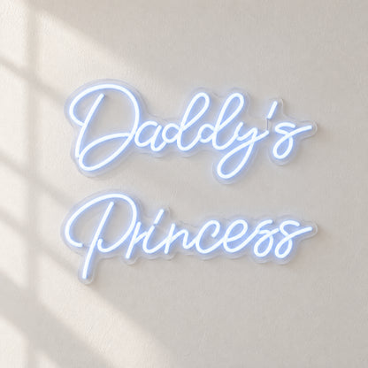 Daddy's Princess LED Neon Sign for Kids Room Dimmable Wall Decor - Natural Light Product Image
