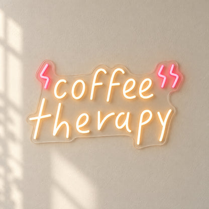 Coffee Therapy Neon Sign - Natural Light Product Image