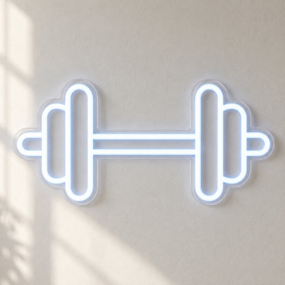 Gym Weight LED Neon Sign for Storefront Light Up Business Decor - Natural Light Product Image