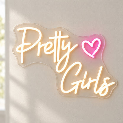 Pretty Girl LED Neon Sign Dimmable Wall Light - Natural Light Product Image