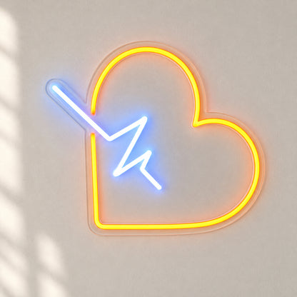 Heart LED Neon Sign for Wedding Light Up Party Decor - Natural Light Product Image
