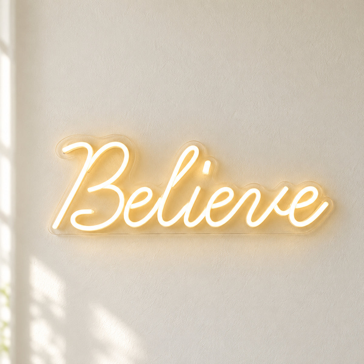 Believe LED Neon Sign for Christmas Light Up Party Decor - Natural Light Product Image