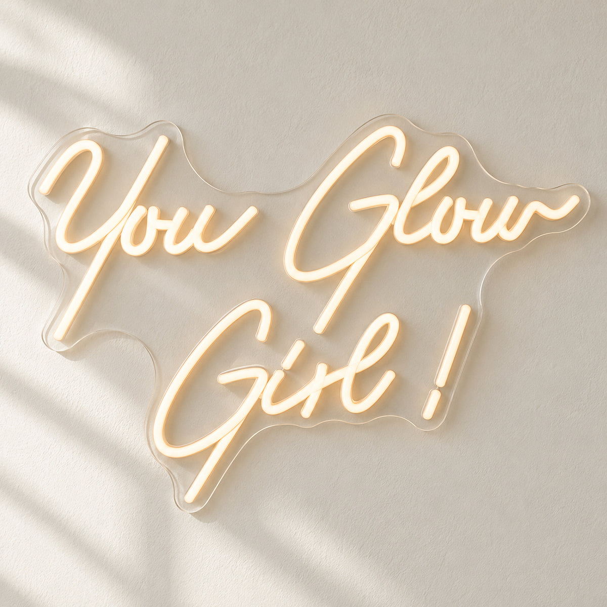You Glow Girl LED Neon Sign Clean Script with Exclamation - Natural Light Product Image