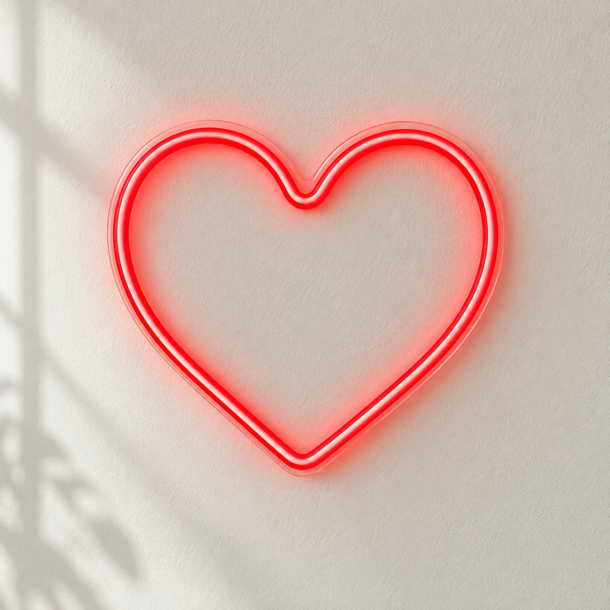 Heart LED Neon Sign for Man Cave Dimmable Wall Decor - Natural Light Product Image