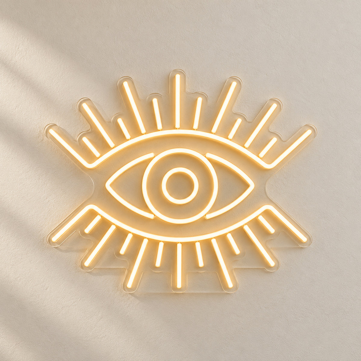 Evil Eye LED Neon Sign for Storefront Light Up Business Decor - Natural Light Product Image