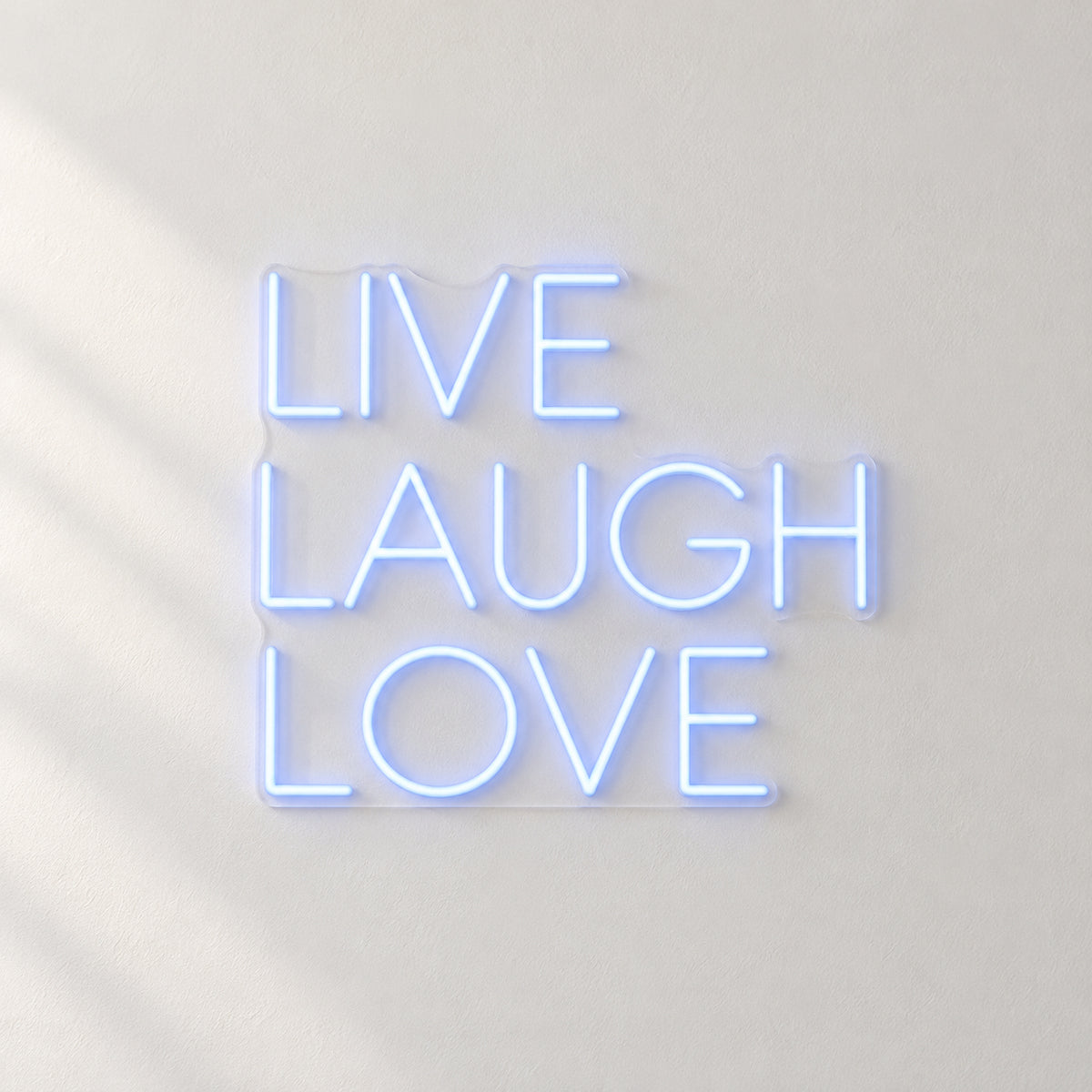 Live Laugh Love LED Neon Sign Stacked Caps Design - Natural Light Product Image