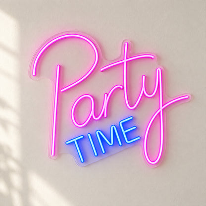 Party Time LED Neon Sign for Wedding Dimmable Backdrop Light - Natural Light Product Image