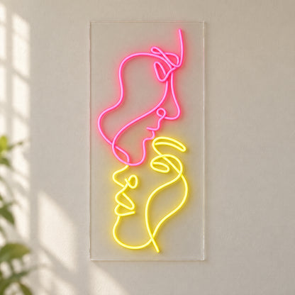 Face to Face LED Neon Sign for Wedding Light Up Party Decor - Natural Light Product Image