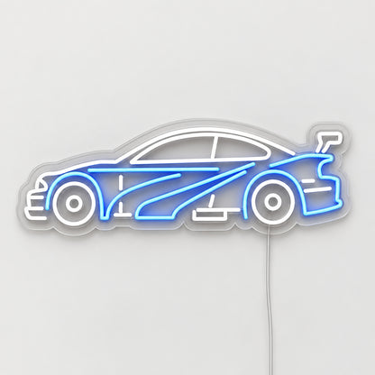 Sports Car Silhouette Vintage LED Neon Sign Wall Neon Signs - Solid Background