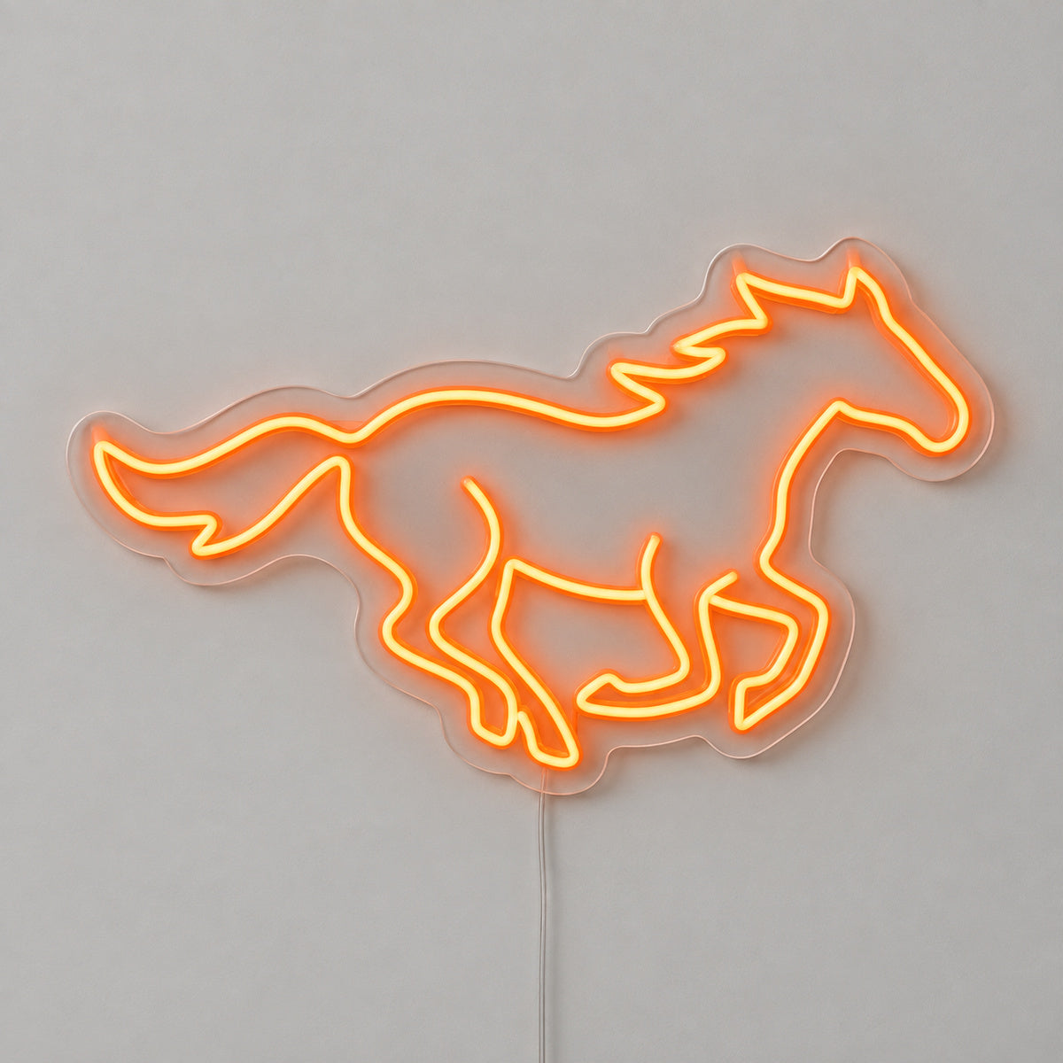 Running Mustang Western Bar Vintage LED Neon Sign Wall Neon Signs - Solid Background