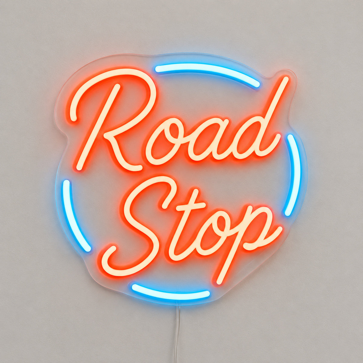 Road Stop Motel Vintage LED Neon Sign Wall Neon Signs - Solid Background