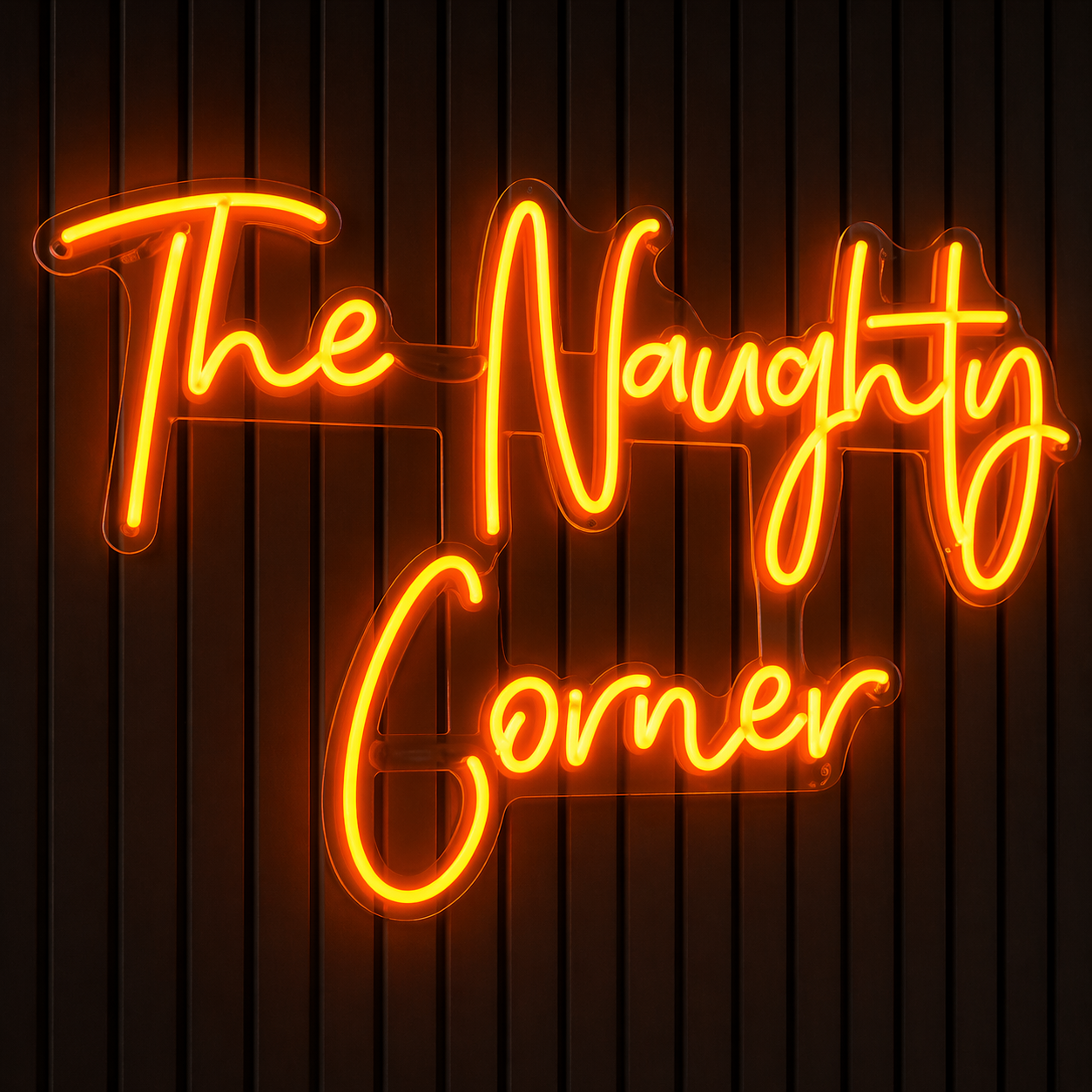 The Naughty Corner LED Neon Sign for Bedroom, Bar & Party Room Decor