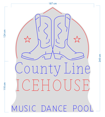 Country Line Ice House Custom Led Neon Sign Waterproof Free Shipping