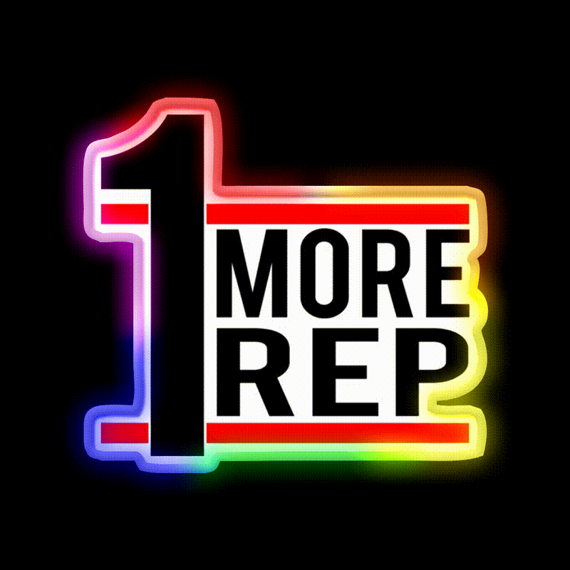 1 More Rep Gym Fitness Led Neon Sign Rgb Color