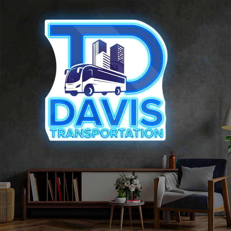 DAVIS TRANSPORTATION Indoor Custom Neon Sign