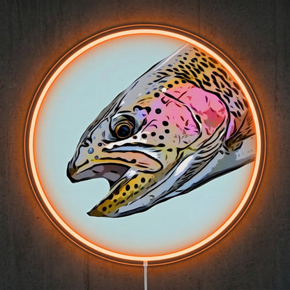 ShineNeon™ Floral Trout Medallion neon sign USB Power - LED neon sign view 5