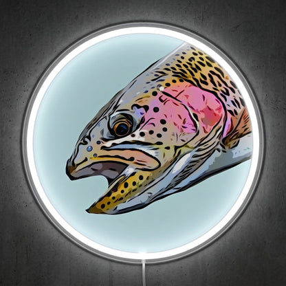 ShineNeon™ Floral Trout Medallion neon sign USB Power - LED neon sign view 8