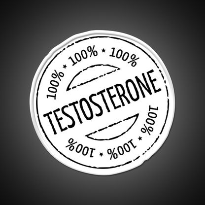100 Persent Testosterone Stamp Black Gym Fitness Led Neon Sign Rgb Color