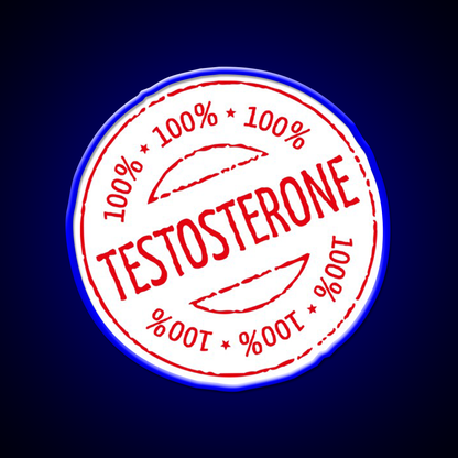 100 Persent Testosterone Stamp Red Gym Fitness Led Neon Sign Rgb Color