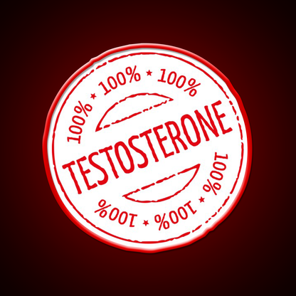 100 Persent Testosterone Stamp Red Gym Fitness Led Neon Sign Rgb Color