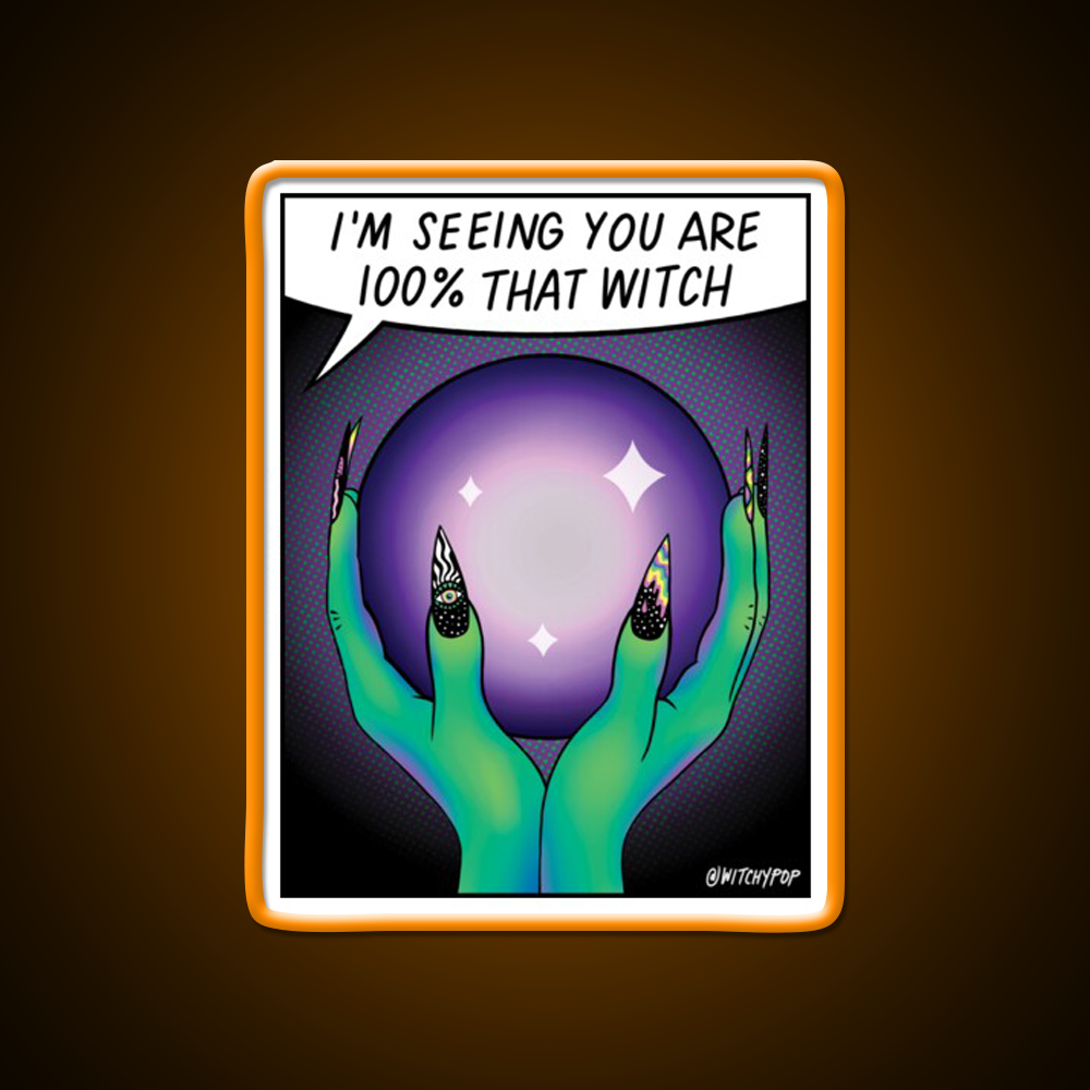 100 Persent That Witch Nail Salon Led Neon Sign Rgb Color