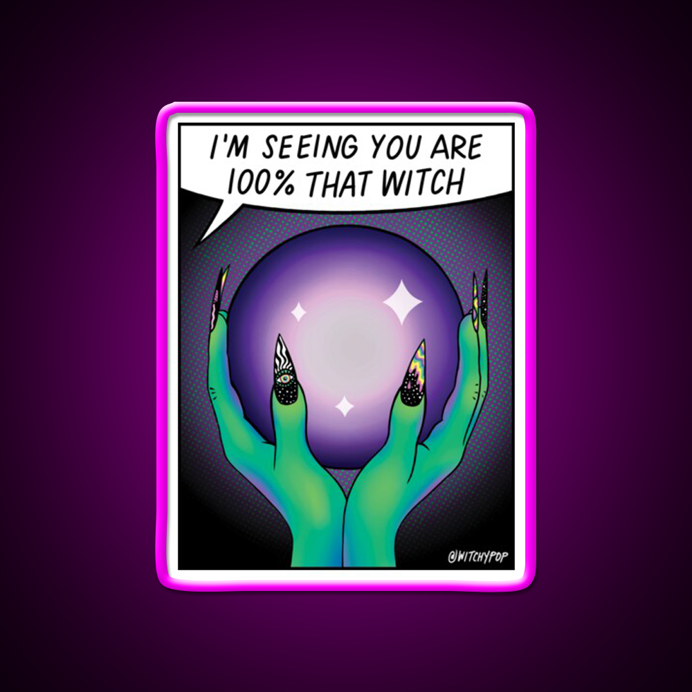 100 Persent That Witch Nail Salon Led Neon Sign Rgb Color