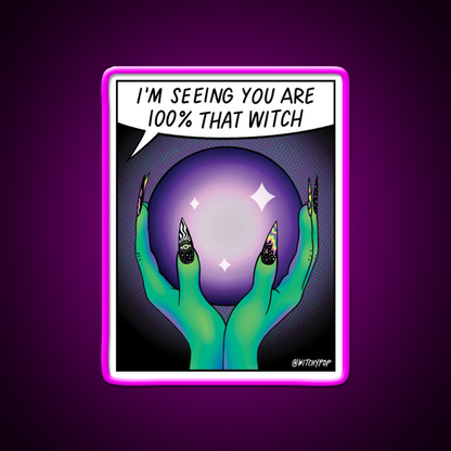 100 Persent That Witch Nail Salon Led Neon Sign Rgb Color