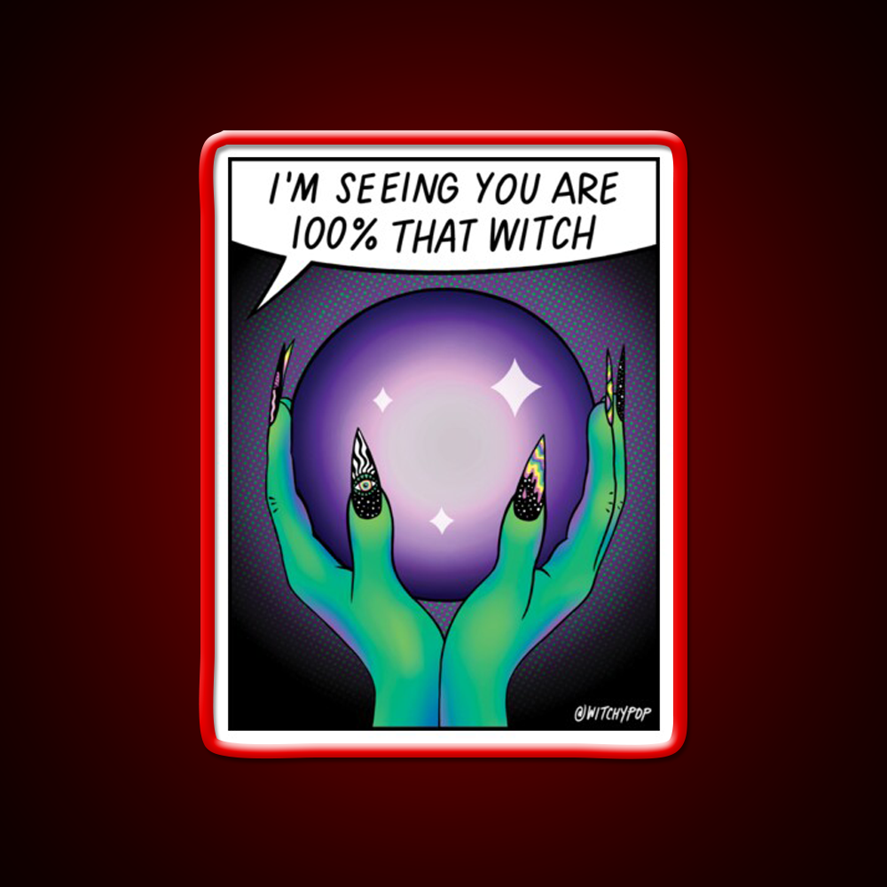 100 Persent That Witch Nail Salon Led Neon Sign Rgb Color