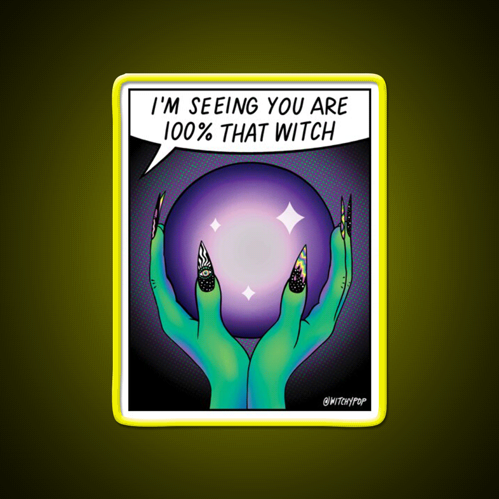 100 Persent That Witch Nail Salon Led Neon Sign Rgb Color