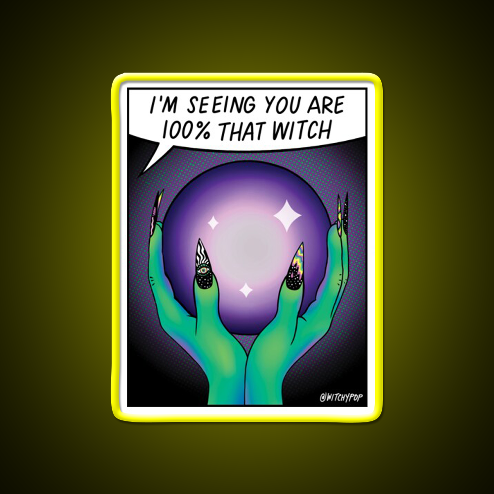 100 Persent That Witch Nail Salon Led Neon Sign Rgb Color