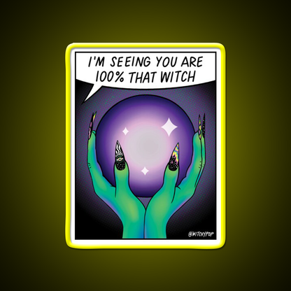 100 Persent That Witch Nail Salon Led Neon Sign Rgb Color