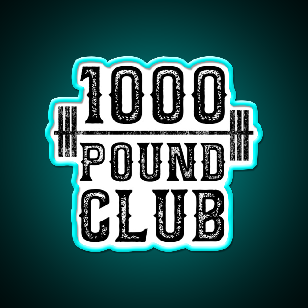 100 Pound Club Weight Lifting Gym Fitness Led Neon Sign Rgb Color