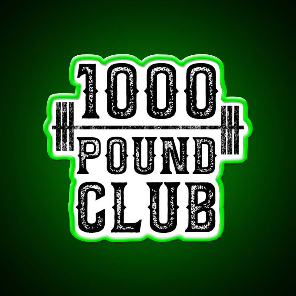 100 Pound Club Weight Lifting Gym Fitness Led Neon Sign Rgb Color