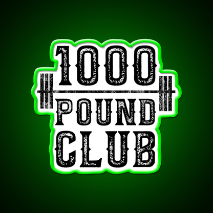 100 Pound Club Weight Lifting Gym Fitness Led Neon Sign Rgb Color